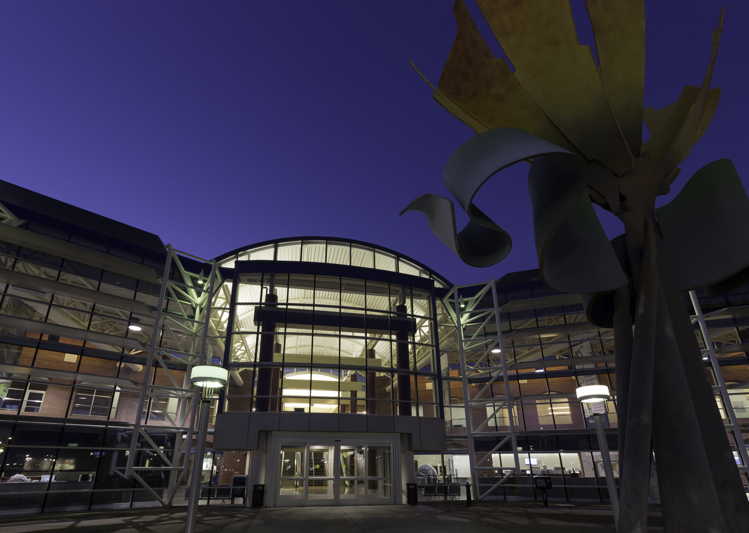 Entrance to Roanoke regional airport