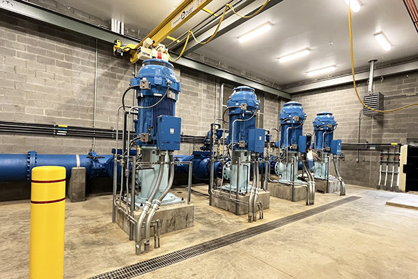 Pumps at NRV Regional Water Authority's water treatment plant.